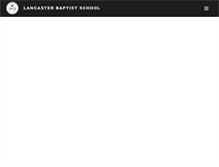 Tablet Screenshot of lancasterbaptistschool.org